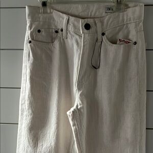 Zara Off White Denim Jeans NWOT